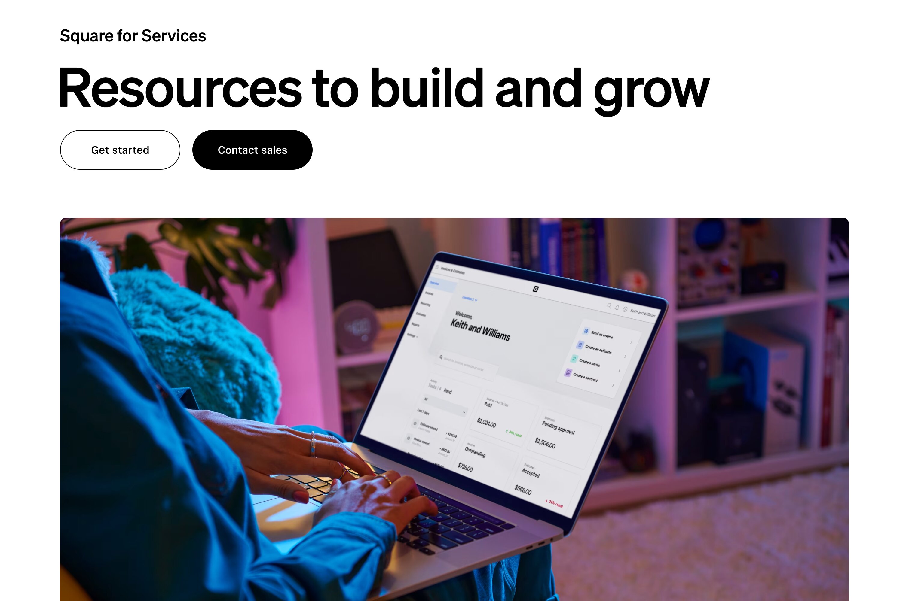 Square for Services hero